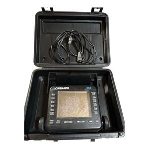 Lowrance X55A Fish Finder For Parts Or Repair Includes Case & Extras